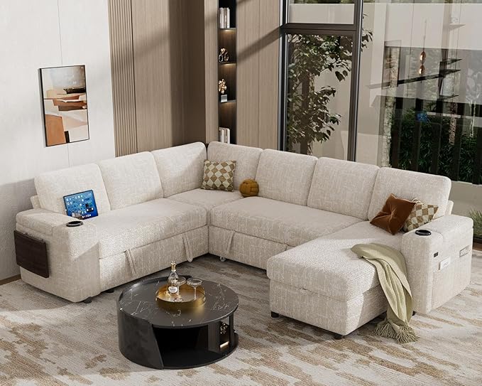 Vipbear 111" Modular Sectional Sleeper Sofa - Image 2