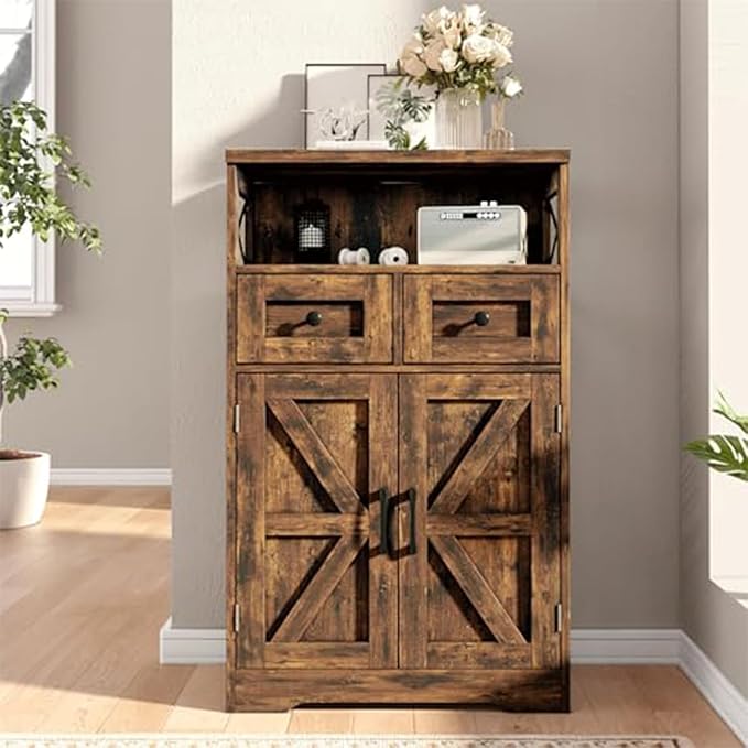 Befrases Set of 2 Farmhouse Storage Cabinet - Image 5