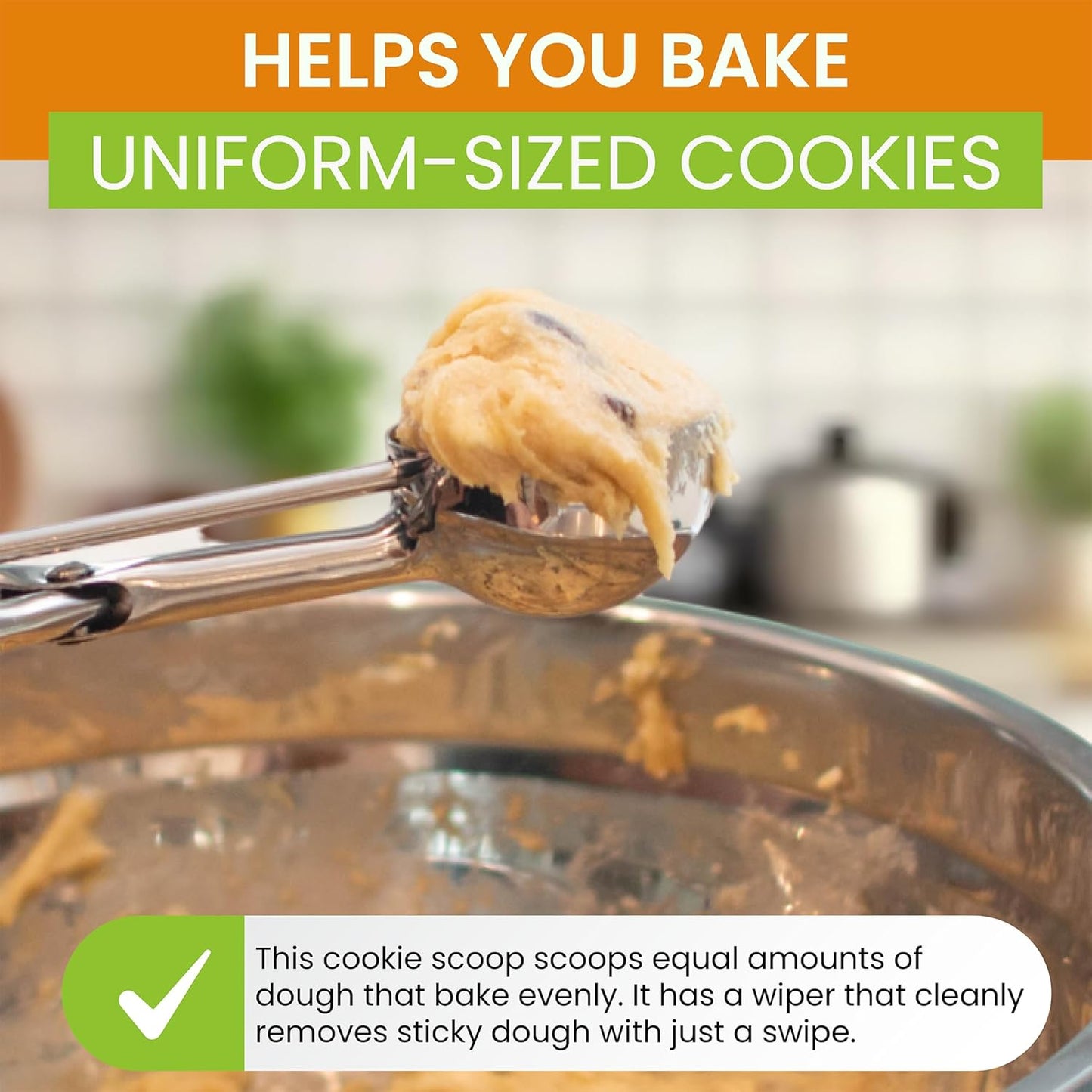 Spring Chef - Mint Small Cookie Scoop for Baking, Multifunctional #60 Melon Baller with Trigger Release for Watermelon, Ice Cream, Protein Ball, Stainless Steel Scooper, 1 Tbsp Cookie Dough Scoop