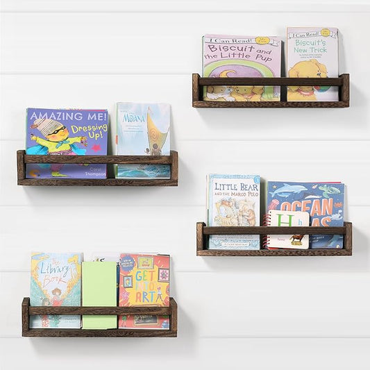 Nursery Room Shelves Set of 4, Wood Floating Book Shelves by DUICIRXismadeforlove%EF%BC%81