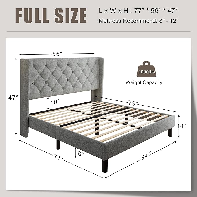 Einhomn Full Size Platform Bed Frame - Image 2
