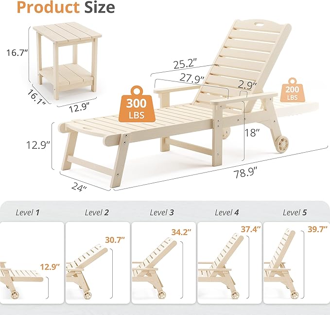 LUE BONA Outdoor Lounge Chair Set - Image 7