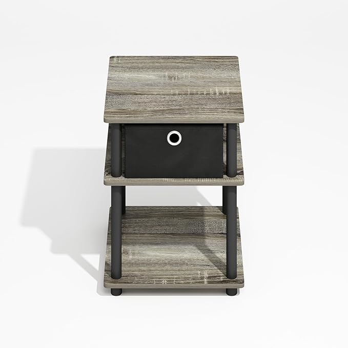 Furinno Turn-N-Tube Side Table, 3-Tier Square Modern End Table - Image 5