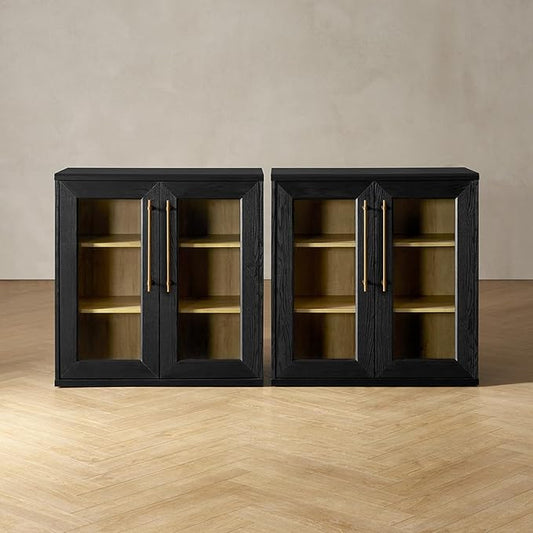 mopio Blake Storage Cabinet, Small Modular Accent Display Sideboard Buffet by MopioInc