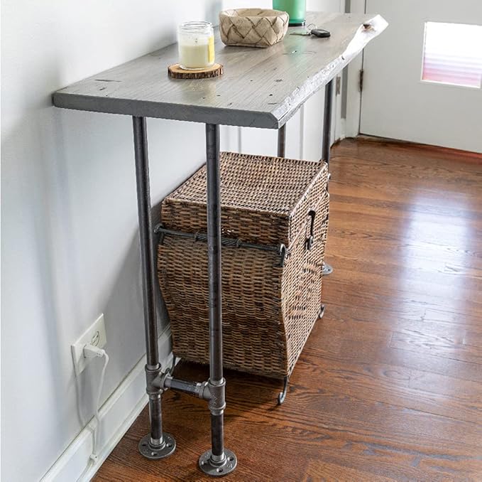 Restore by Pipe DÉCOR Live Edge Wood Console Table 48 in. x 16 in. x 34 in. - Image 6
