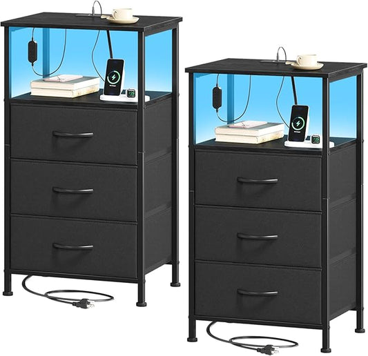 Somdot Nightstands Set of 2, Bedside Tables by Somdot