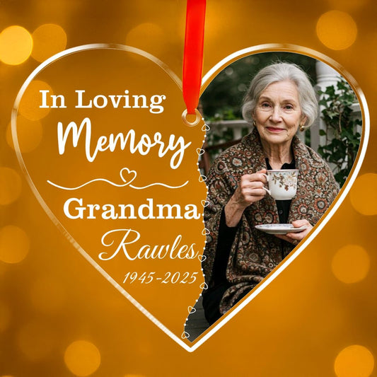 Personalized Memorial Glass Ornament 2025 – I Am Always with You Ornament, Custom Photo Memorial Christmas Ornament, Christmas|Birthday|Anniversary Keepsake for Loss of Loved One (M2)