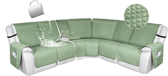 HDCAXKJ 100% Waterproof Reclining Sectional Couch Covers L Shape Recliner Sofa by HDCAXKJ