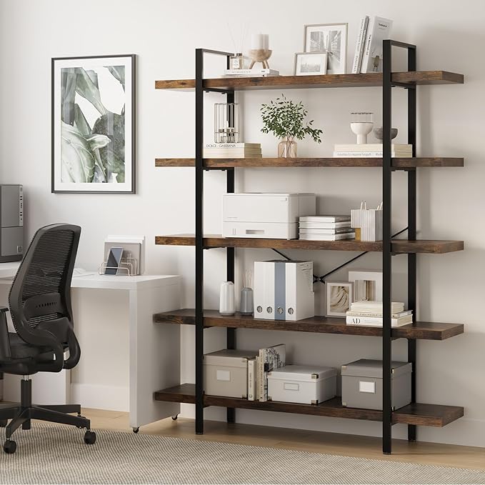 OtterOasis Heavy Duty 5-Tier Industrial Bookcase, 120lbs Shelf Capacity - Image 5