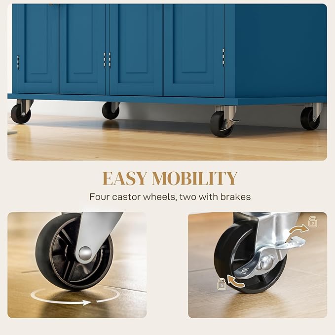 HOMCOM Kitchen Island Cart - Image 6