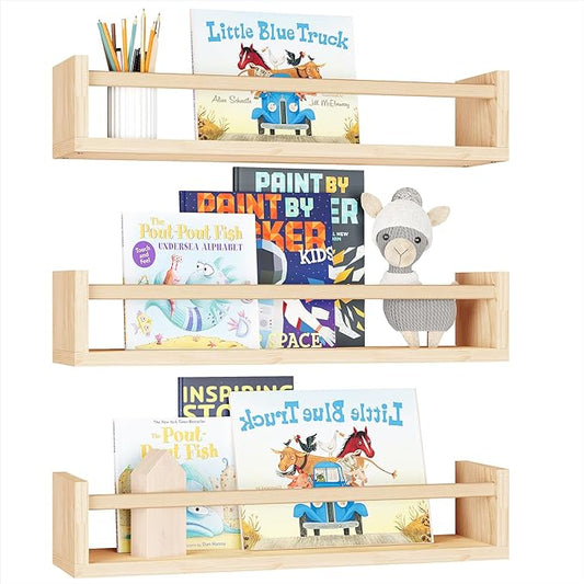 Fixwal Nursery Shelves, 16.5 Inch Floating Bookshelves by Fixwal