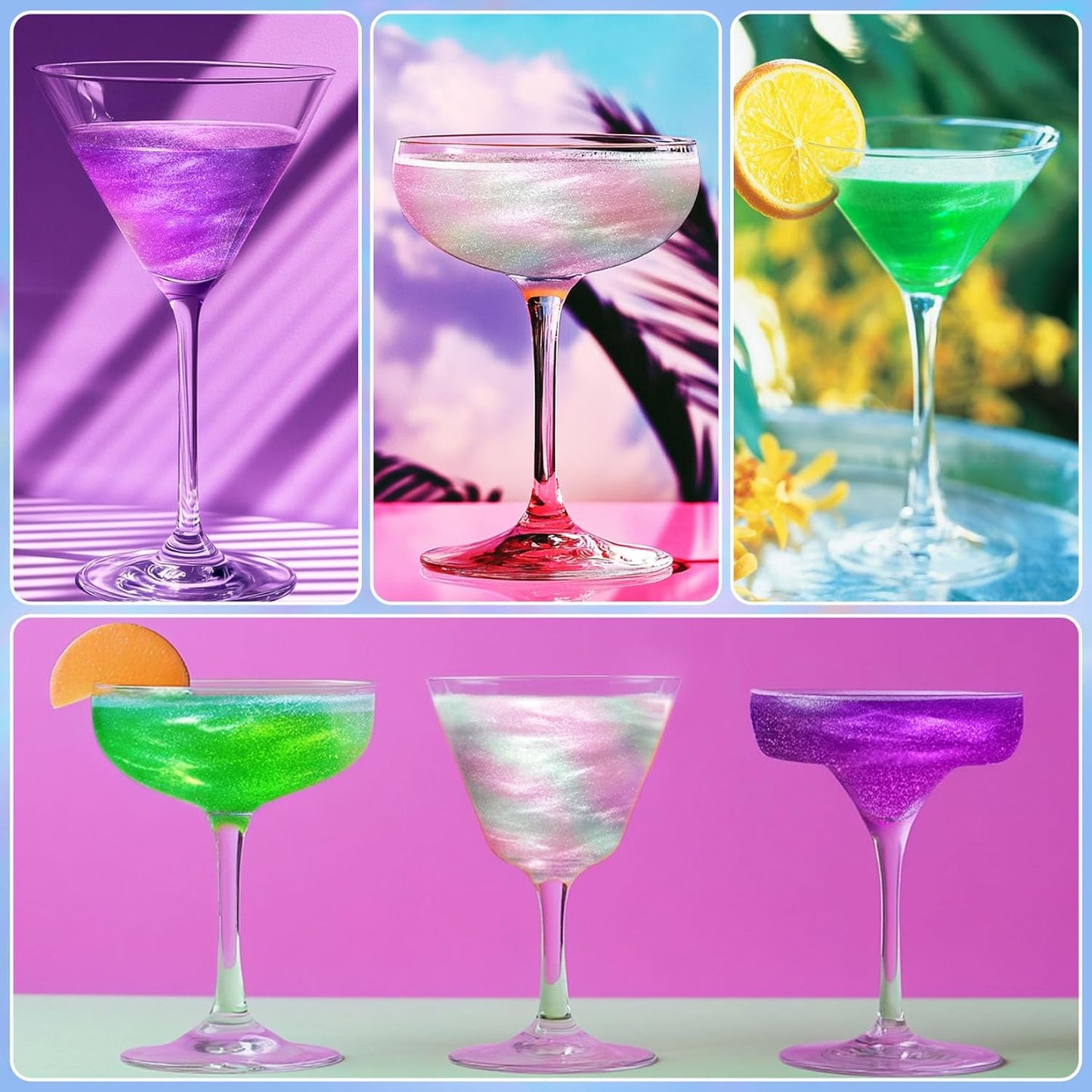 Edible Glitter - 3 Colors Luster Dust Edible, Food Grade Iridescent Glitter for Drinks, Christmas Shimmering Glitter for Cake Decorations, Cocktails, Fondant, Party, Jello - 5g