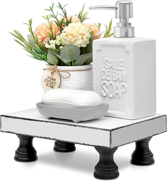 EOSAHR Decorative Wooden Riser for Display : Farmhouse Pedestal Stand for Retro by EOSAHR