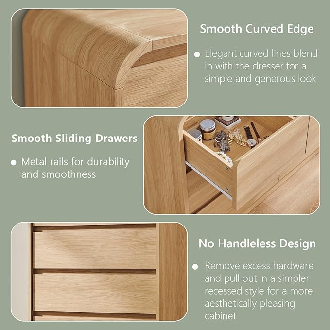 Aitjunz Modern 6 Drawers Dresser - Image 5