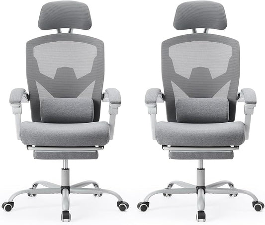 Sweetcrispy Office Computer Desk Chair Set of 2, Ergonomic High-Back Mesh by Sweetcrispy