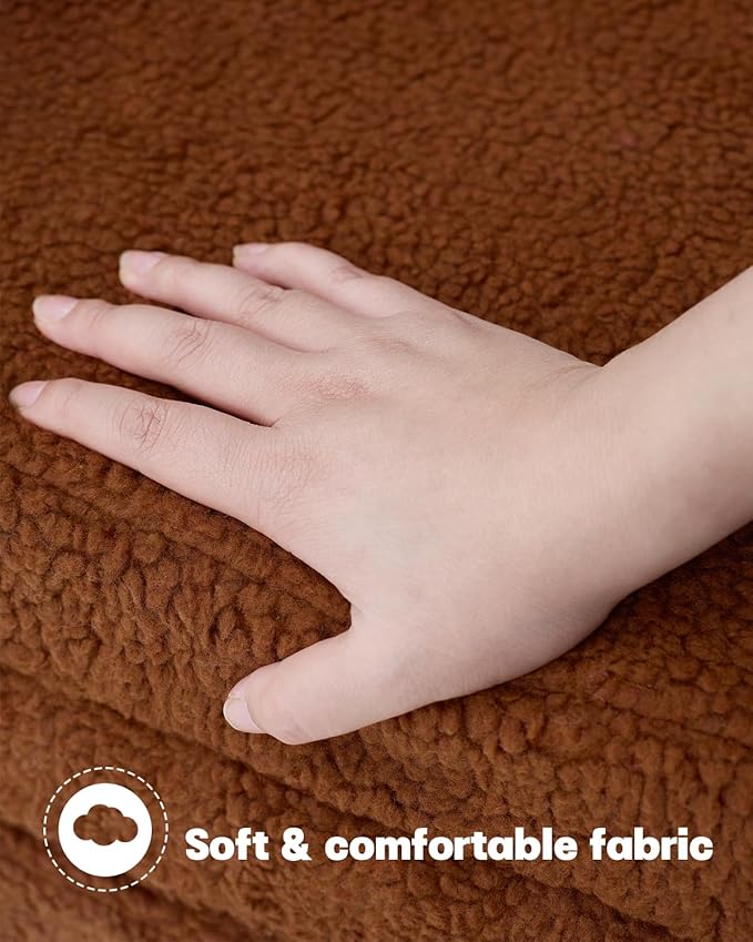 MOONBEEKI 2-in-1 Foldable Toddler Couch, Soft Sherpa Fabric - Image 7