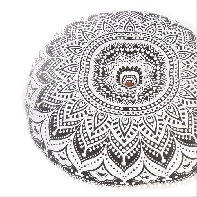 Mandala Floor Pillow Cover Meditation Cushion Seating Throw Hippie Round - Image 5