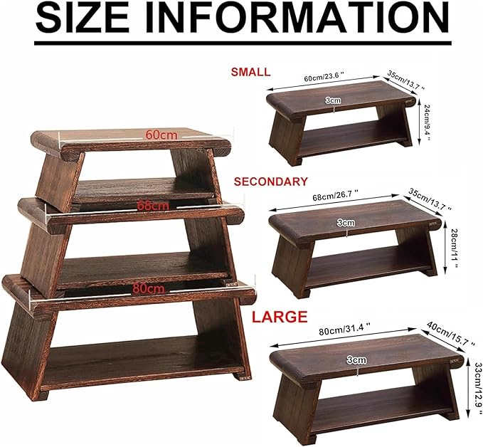 Japanese Floor Table, Japanese Coffee Table, Retro Japanese Wooden End Table - Image 2