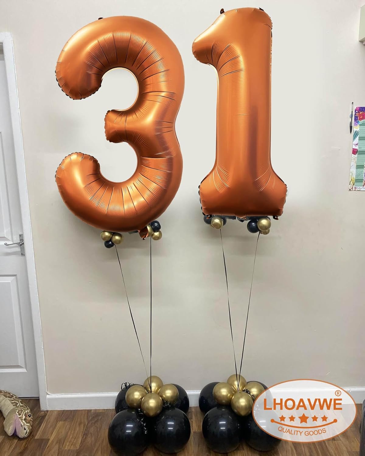 Number 24 Orange Balloons 40 Inch Giant Orange 24 or 42 Number Foil Helium Balloons for 24th Orange Birthday Party Supplies 42th Anniversary Events Decorations