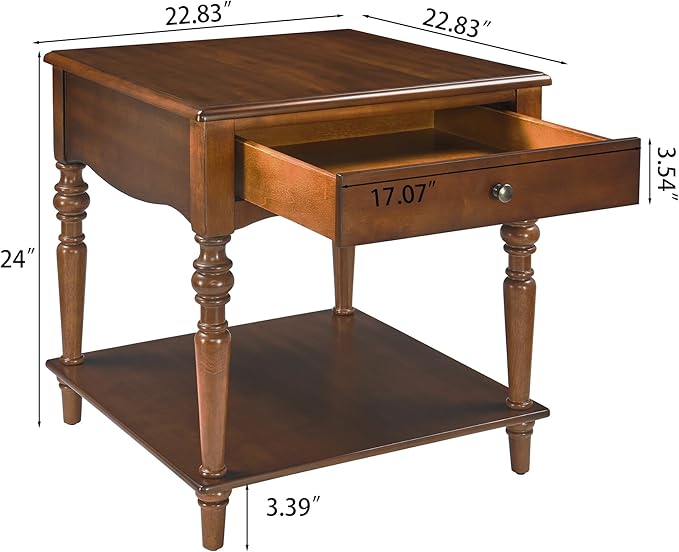 Mid-Century Modern Living Room Coffee Table Set, 3-Piece Solid Wood Living Room - Image 2