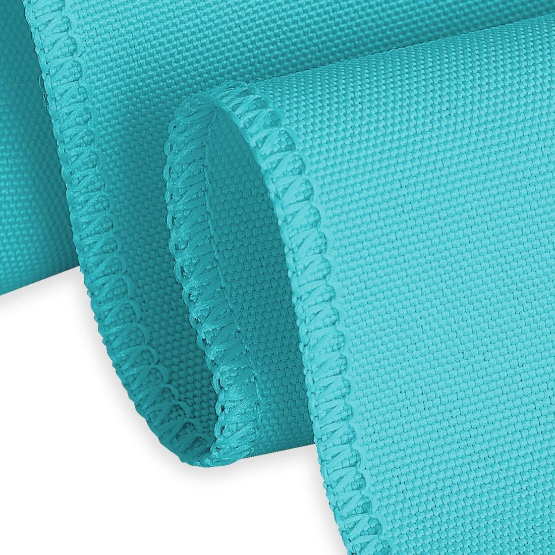 LTC LINENS 5 Pack 120 Inch Round Tablecloth Turquoise - Bulk for 60 Inch Round Table Floor Length - Washable, Wrinkle Resistant Polyester Fabric Cloth for Parties