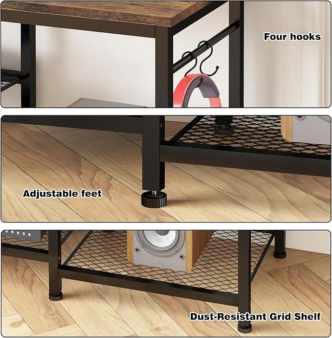 YGEOMER TV Stand for TVs Up to 55 Inch, Entertainment Center for Living Room - Image 3