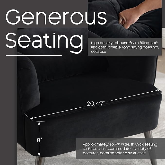 Modern Accent Chair Comfy Wingback Armchair - Image 3