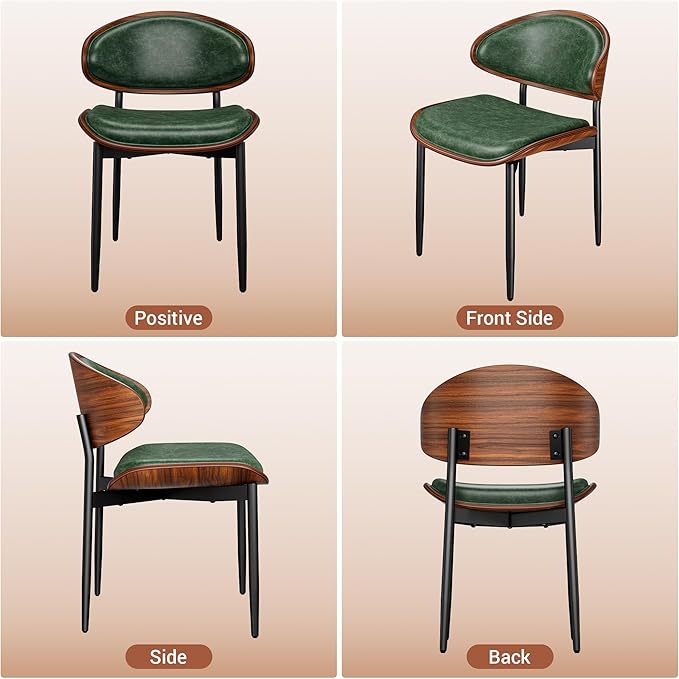YaFiti Dining Chairs Set of 4, Dining Room and Kitchen Chairs, Mid Century - Image 9