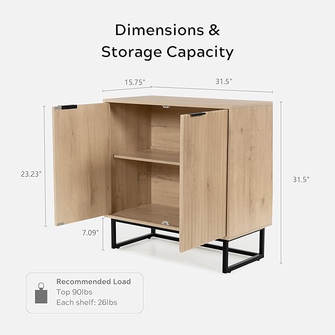 EYYTHUNG Fluted Cabinets with Storage Set of 3, Sideboard Buffet Cabinet with - Image 3