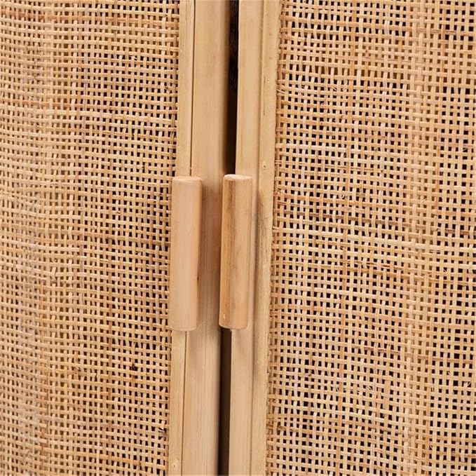 bali & pari Yanka Bohemian Natural Rattan Storage Cabinet - Image 7
