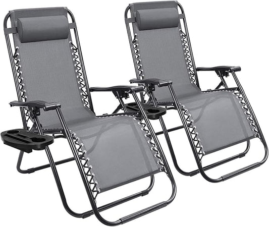 Devoko Patio Zero Gravity Chair Outdoor Folding Adjustable Reclining Chairs by DEVOKO