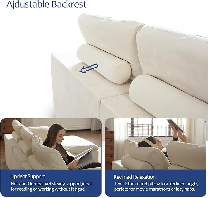 ANONER 110" Cloud Sectional Couches - Image 7