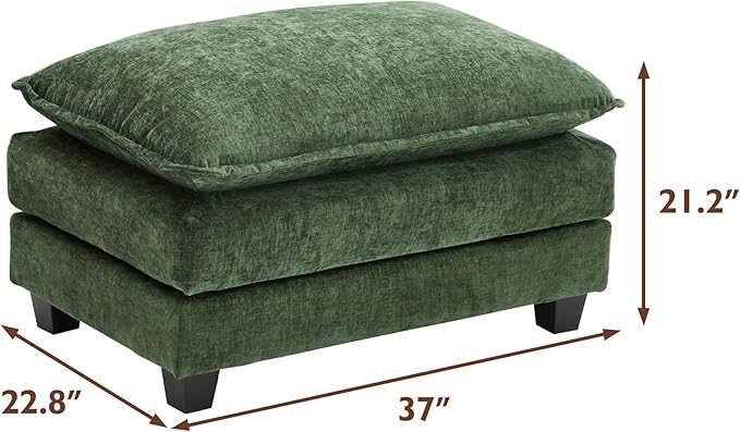Ihanherry Ottoman for Modular Sectional Cloud Couch, Chenille Deep Seat Sofa - Image 3