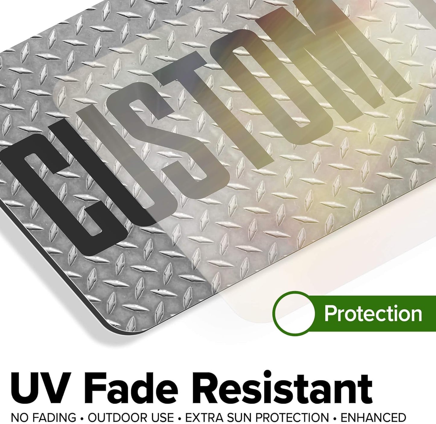 Custom Sign, Custom Street Sign, 11 Font Colors, 13 Font Styles, 4 Hole Options, 22 Sizes, 6x12 Inches, Rust Free DiBound, Fade Resistant, Made in USA by My Sign Center (Diamond Metal)