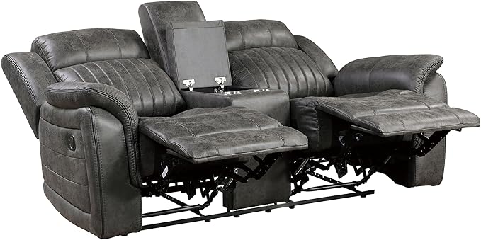 Lexicon Recliner Living Room Set, Home Theater Seating, Manual Polished - Image 6