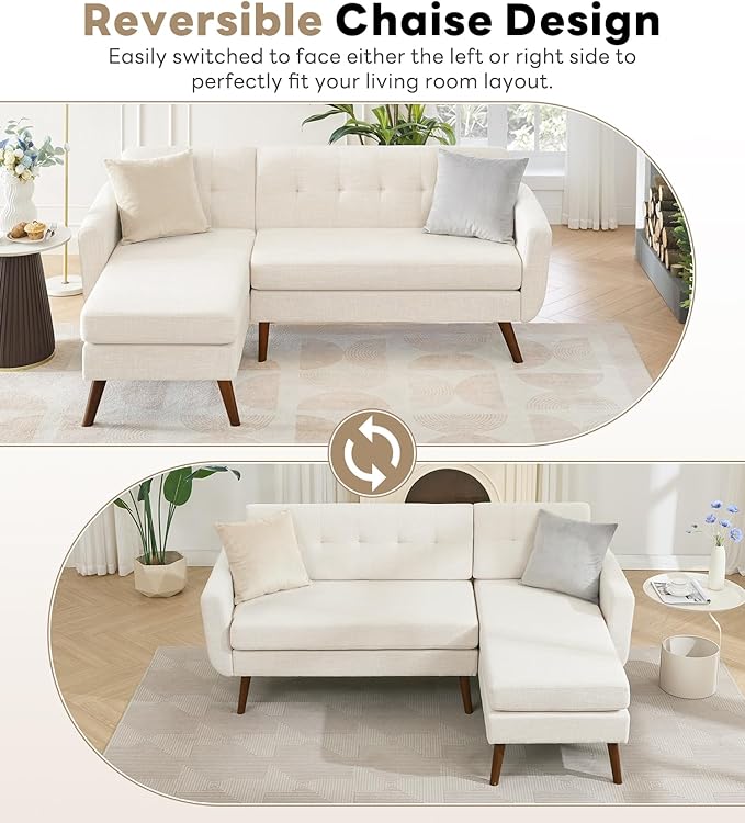 Kingfun L Shaped Couch, Sectional Couches, 3 Seater Sofas - Image 4
