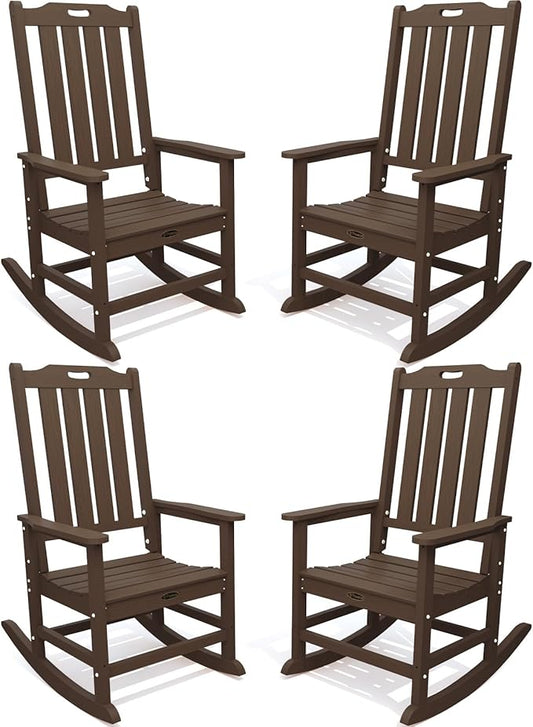 THOEOE Oversized Rocking Chair Set of 4, Outdoor Rocking Chair by THOEOE