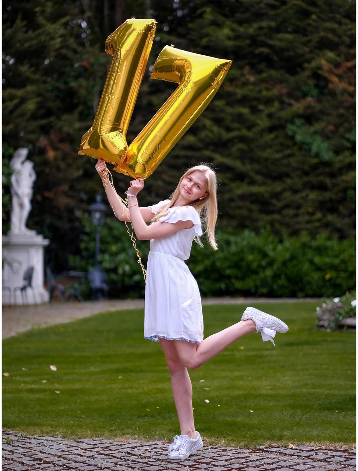 Gold Mylar Number 70 Balloon 40 inch, Number 70 Birthday Balloon, Gold Foil 70 Balloon for 70 Birthday Party, Anniversary Celebration Number Balloons Decorations