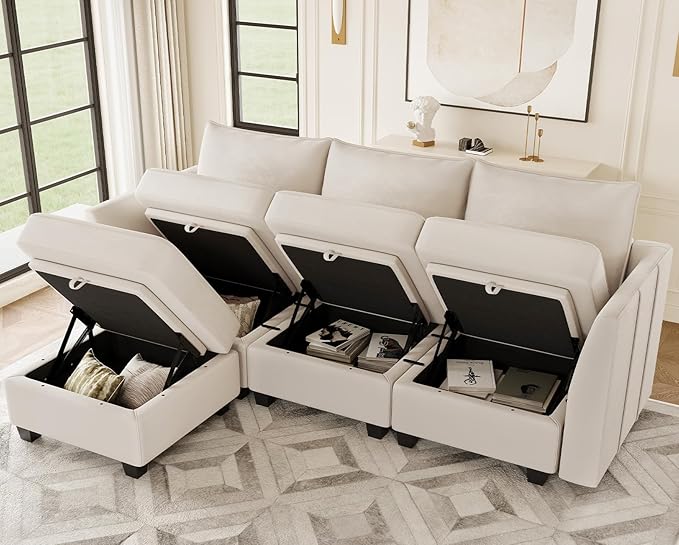 Belffin Convertible Sectional Sofa - Image 4