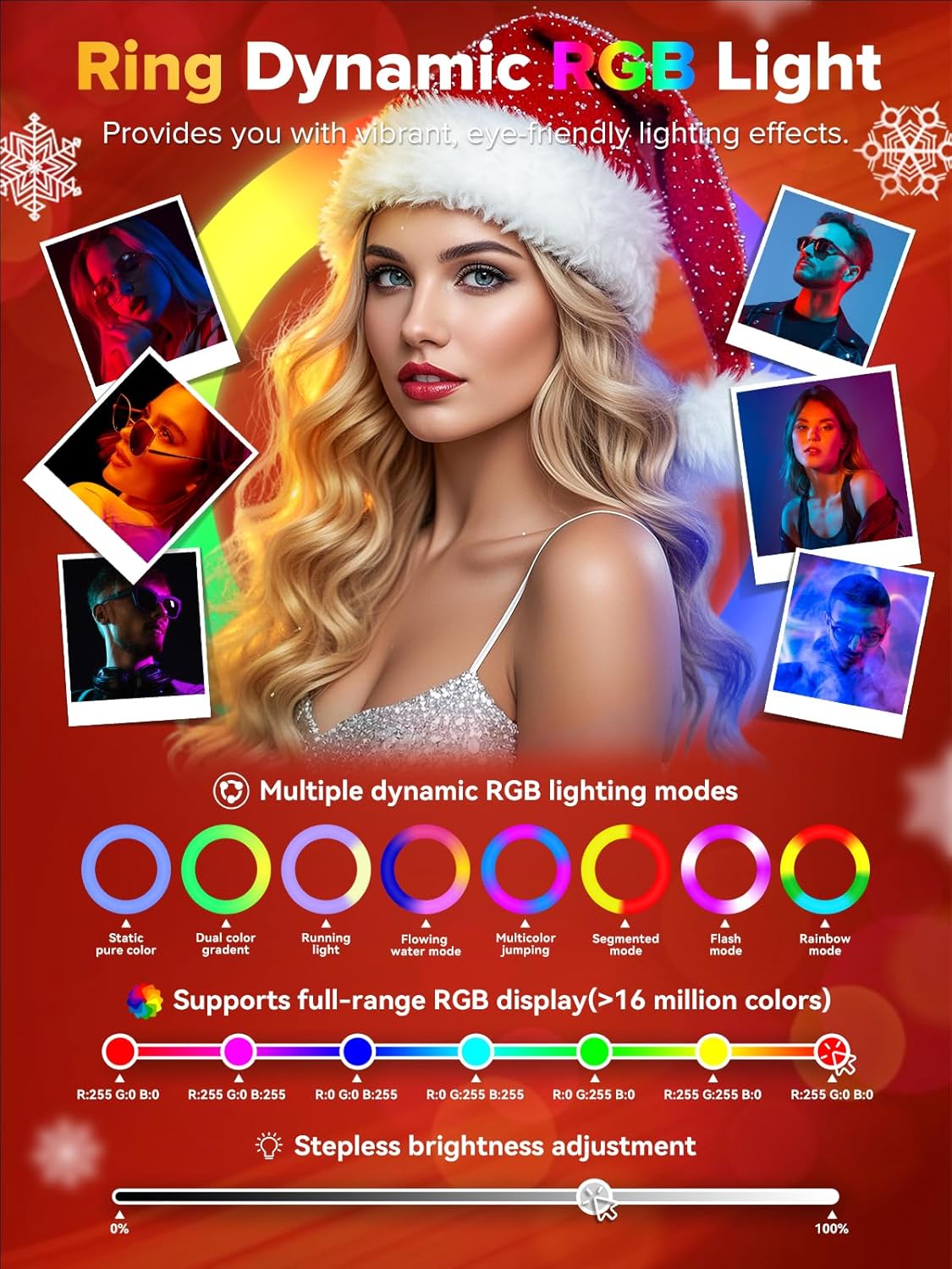 Portable Photo Booth,Selfie Photo Booth with RGB Ring Light Free Customizable Logo Photo Booth Machine for Christmas Wedding Party Booth APP Control Flight Case White