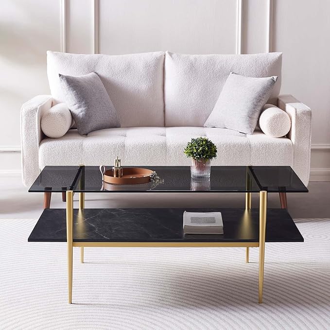 LumFurn Rectangle Coffee Table for Living Room, Mid-Century Modern Design - Image 4