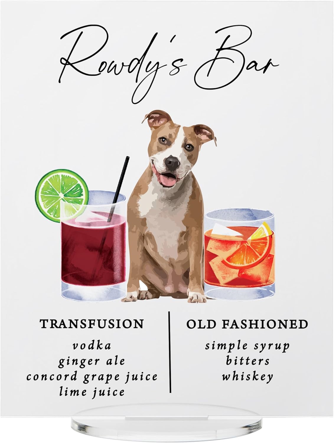 Pet Signature Drink Wedding Signs
