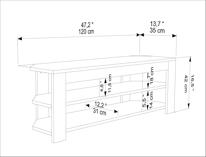 Decorotika Rita Corner TV Stand, Modern Entertainment Center - Image 5