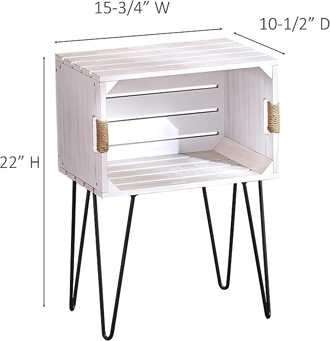 The Lakeside Collection Rustic Wooden Crate End Tables - Image 2