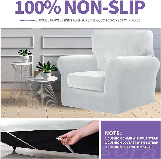 ZNSAYOTX Luxury Velvet Chair Slipcovers - Image 5