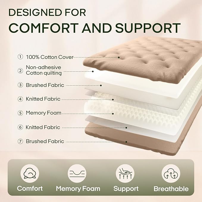 ZonLi Japanese Floor Futon Mattress Twin Size 39"x 75", 100% Cotton Cover 6'' - Image 4