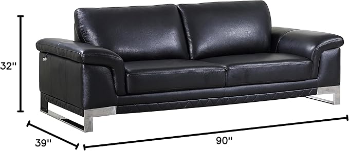 Blackjack Furniture Weston Collection Genuine Italian Leather Living Room Sofa - Image 13