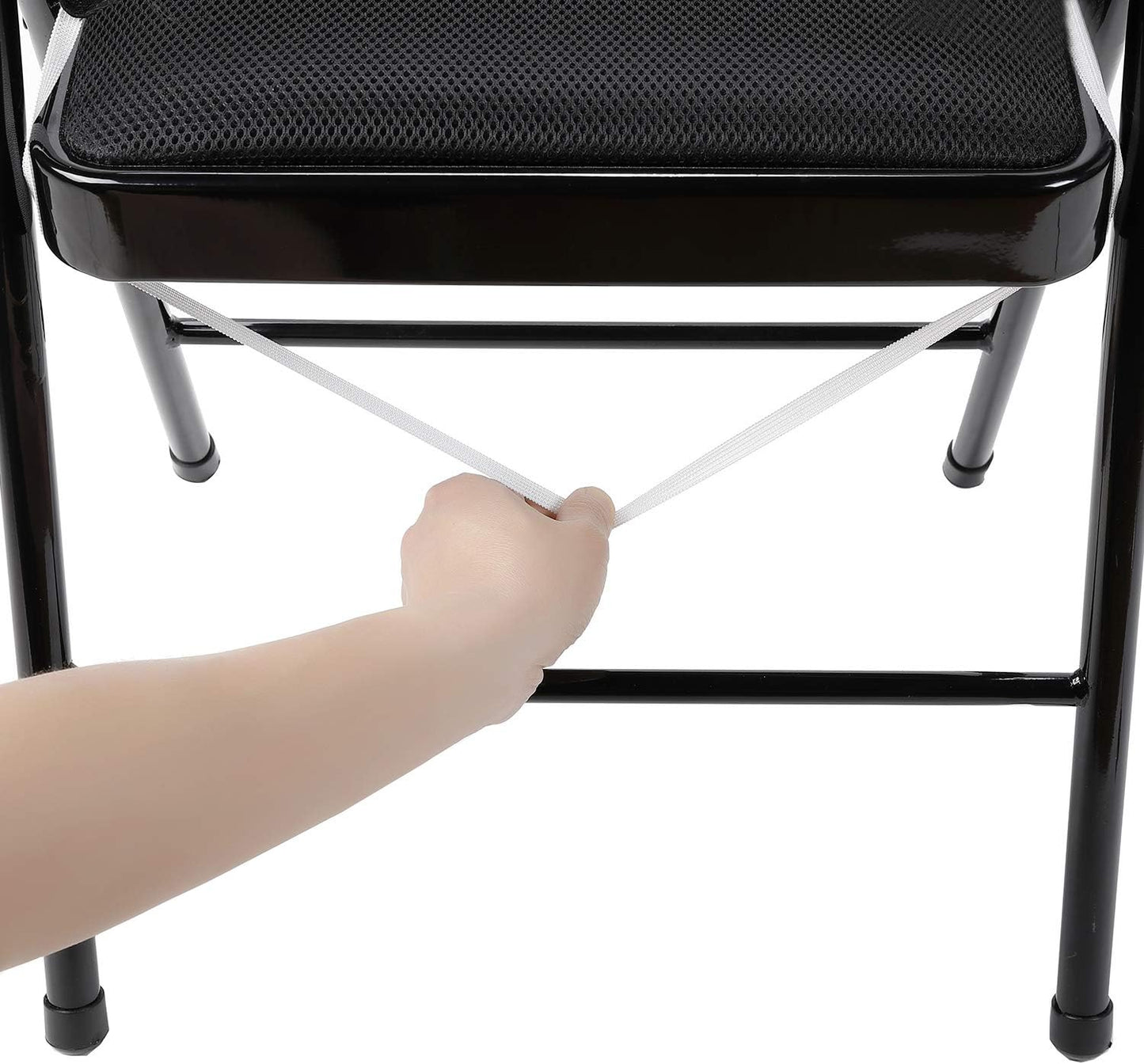 Peomeise Stretch Spandex Folding Chair Cover for Wedding Party Dining Banquet Event (Burgundy,6pcs)