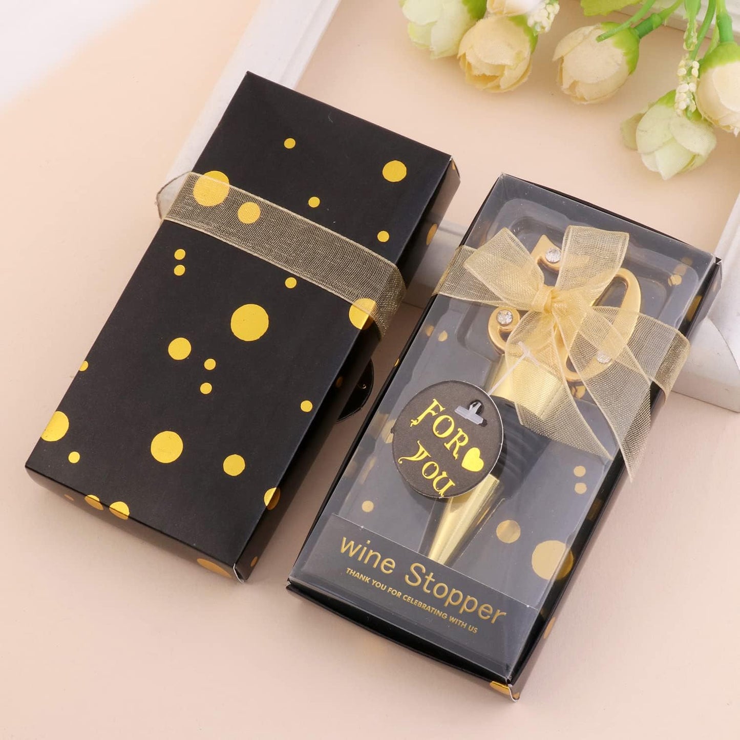 24 Pack 50th Birthday Party Favors For Guests 50 Years Old Wine Bottle With Gift Box For 50th Wedding Party Favor Souvenirs Decoration