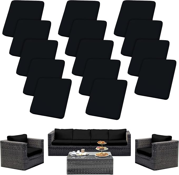 Outdoor Cushion Covers Set, Replacement by SUKAIKEQA